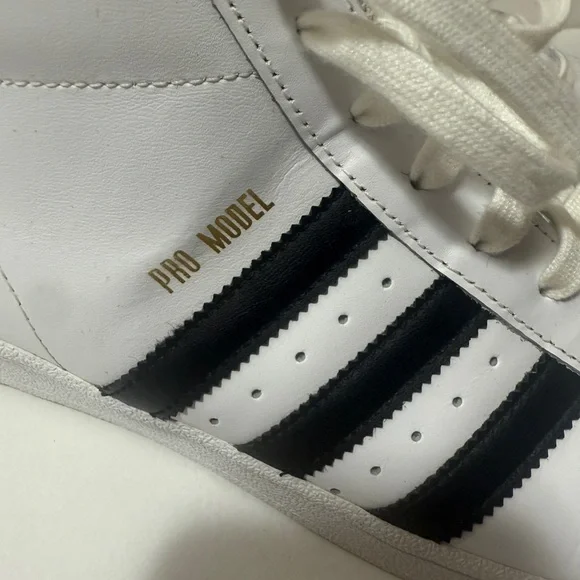 Adidas White and Black High-Top Sneakers